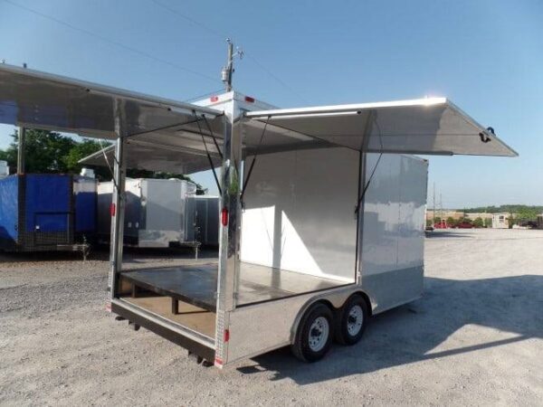 8.5' x 16' Concession Food Trailer White Pizza Event Catering - Image 7