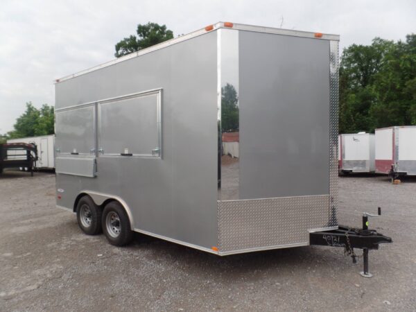 8.5' x 14' Concession Trailer Silver Food Event Catering - Image 26