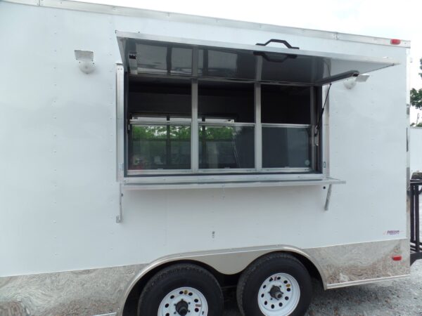 8.5' x 16' Concession Food Trailer White Event Catering - Image 23