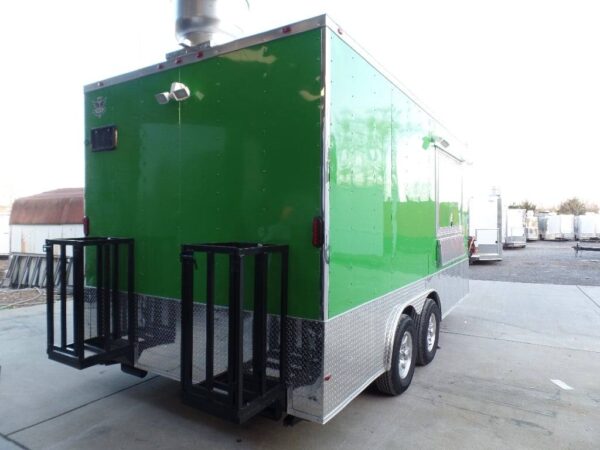 8.5' x 16' Lime Green Concession Food Catering Trailer - Image 7