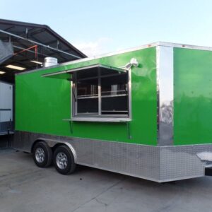 8.5' x 16' Lime Green Concession Food Catering Trailer