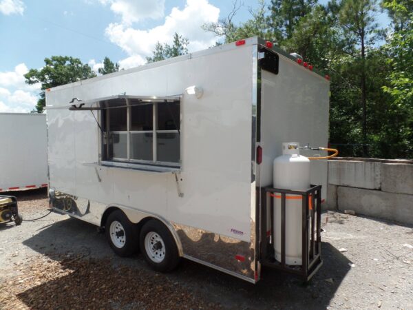 8.5' x 16' Concession Food Trailer White Event Catering - Image 39