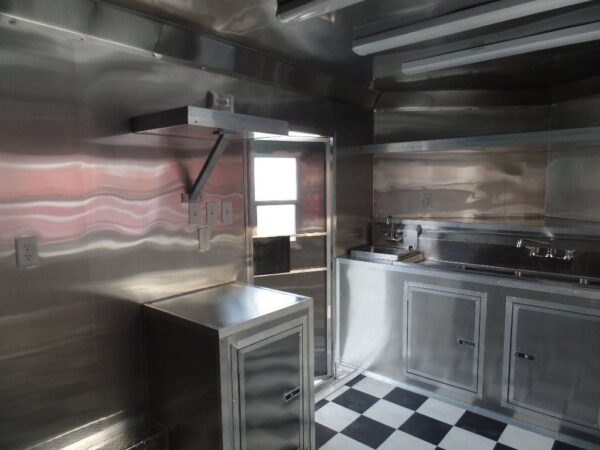 8.5' x 16' Lime Green Concession Food Catering Trailer - Image 21