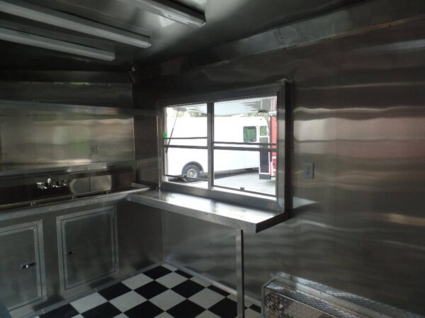 8.5' x 16' Lime Green Concession Food Catering Trailer - Image 26