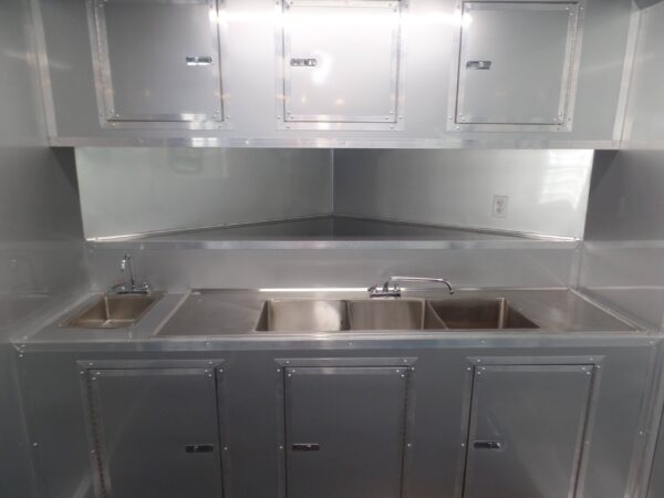 8.5' x 16' Concession Food Trailer White Event Catering - Image 40