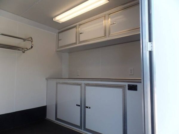 Custom Enclosed Trailer 8.5 X 24 White Storage - Image 5