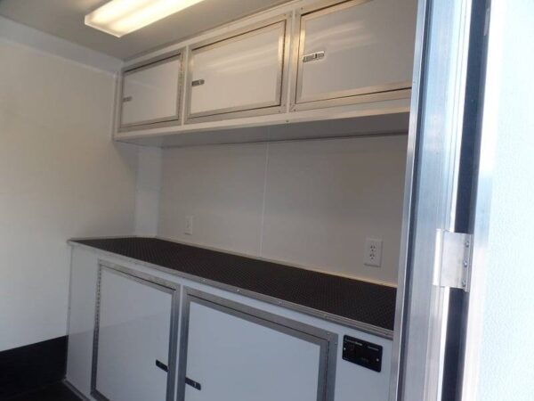 Custom Enclosed Trailer 8.5 X 24 White Storage - Image 10