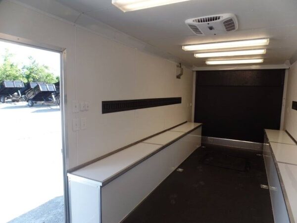 Custom Enclosed Trailer 8.5 X 24 White Storage - Image 8