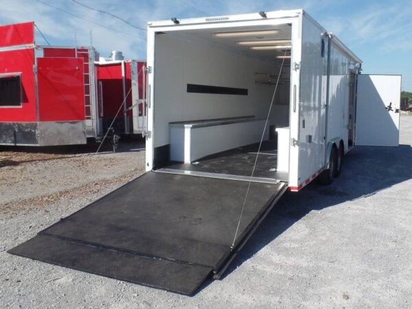 Custom Enclosed Trailer 8.5 X 24 White Storage - Image 4