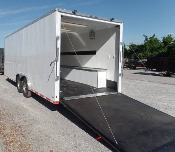 Custom Enclosed Trailer 8.5 X 24 White Storage - Image 3