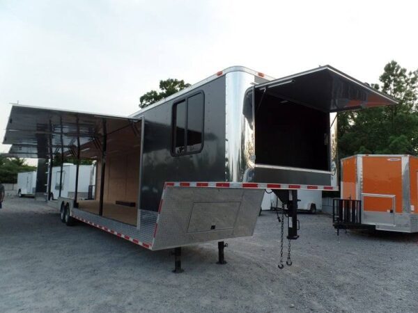 8.5 X 48 Charcoal Grey Enclosed Trailer Storage - Image 4