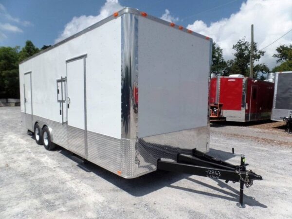 Custom Enclosed Trailer 8.5 X 24 White Storage