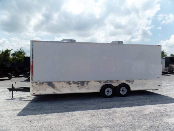 Custom Enclosed Trailer 8.5 X 24 White Storage - Image 6