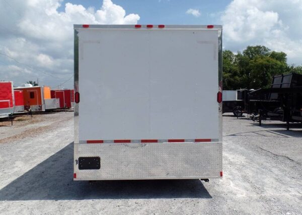 Custom Enclosed Trailer 8.5 X 24 White Storage - Image 7