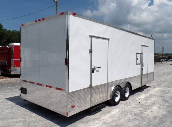 Custom Enclosed Trailer 8.5 X 24 White Storage - Image 4