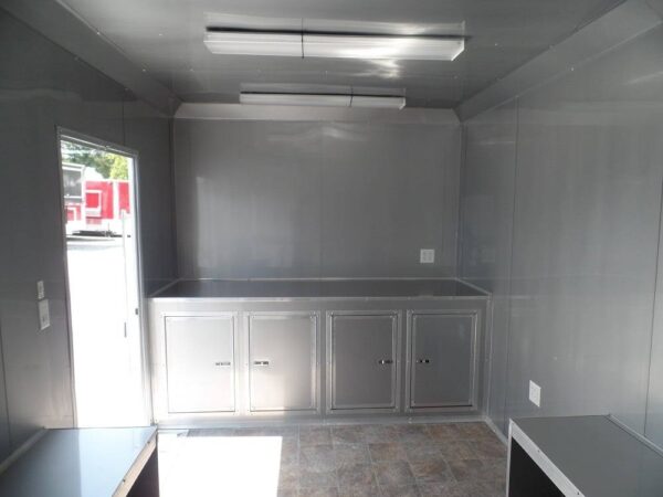 Custom Enclosed Trailer 8.5 X 24 White Storage - Image 20