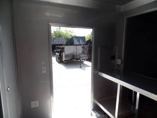 Custom Enclosed Trailer 8.5 X 24 White Storage - Image 18