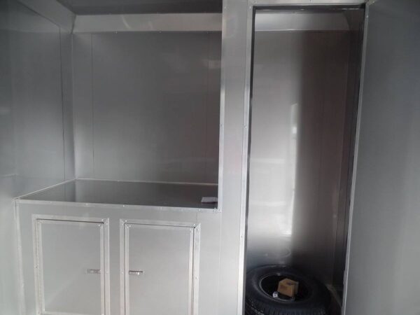 Custom Enclosed Trailer 8.5 X 24 White Storage - Image 14