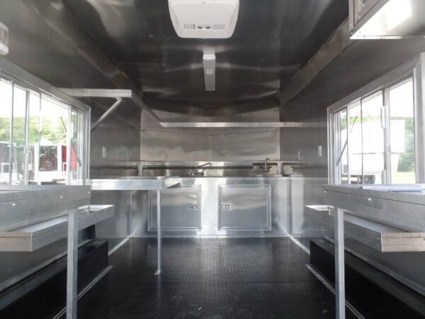 8.5' x 16' Orange Food Catering Event Concession Trailer - Image 13
