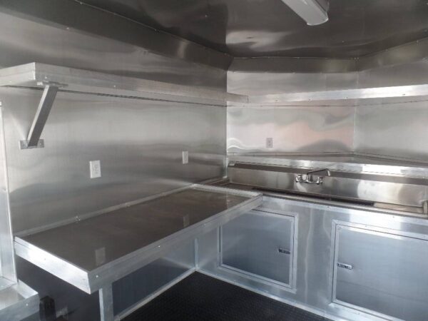 8.5' x 16' Orange Food Catering Event Concession Trailer - Image 19