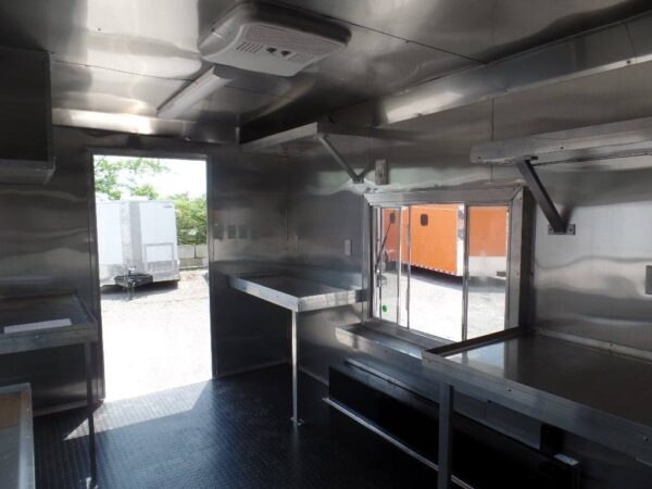 8.5' x 16' Orange Food Catering Event Concession Trailer - Image 16