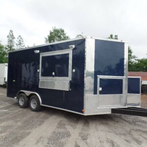 8.5' x 16' Indigo Blue Concession Food Trailer