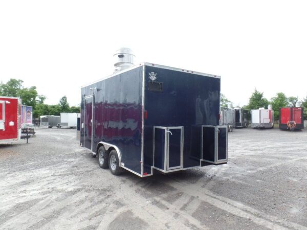 8.5' x 16' Indigo Blue Concession Food Trailer - Image 22
