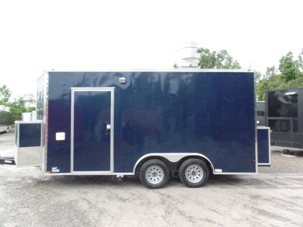 8.5' x 16' Indigo Blue Concession Food Trailer - Image 17