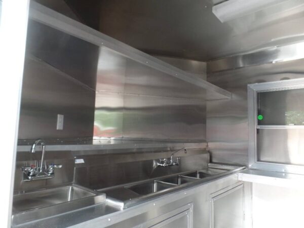 8.5' x 16' Indigo Blue Concession Food Trailer - Image 10