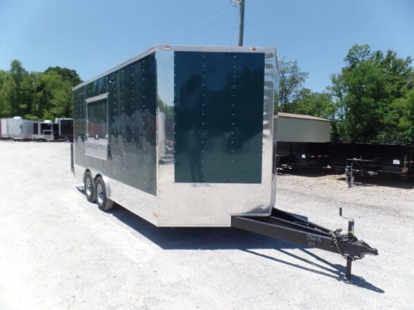 8.5' x 16' Emerald Green Food Event Concession Trailer - Image 25