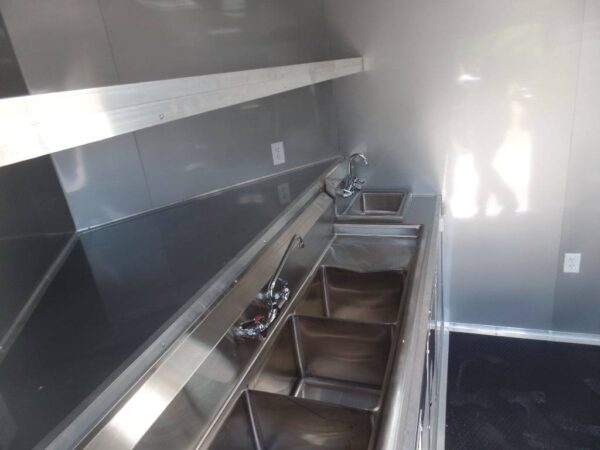 8.5' x 16' Emerald Green Food Event Concession Trailer - Image 14