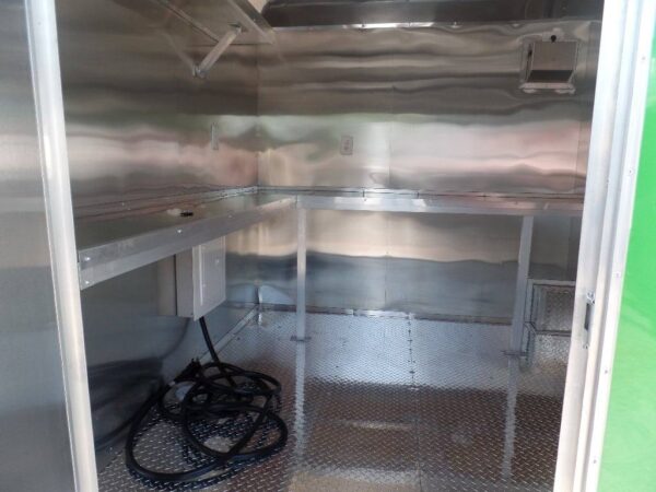 8.5' x 16' Lime Green Concession Food Trailer - Image 7