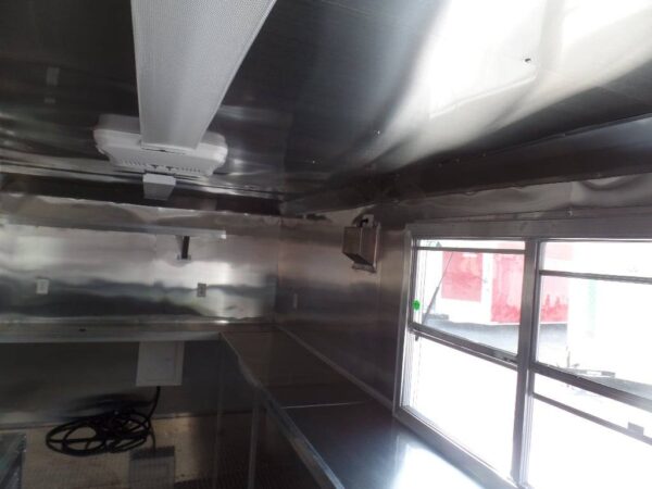 8.5' x 16' Lime Green Concession Food Trailer - Image 16