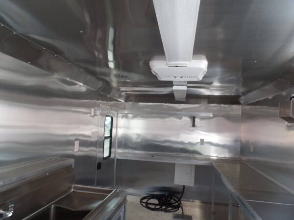 8.5' x 16' Lime Green Concession Food Trailer - Image 5