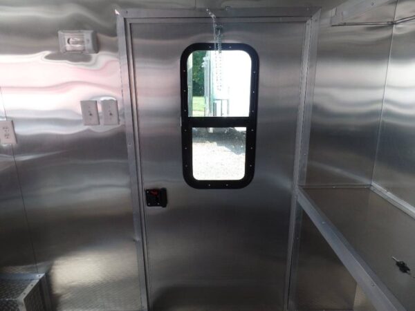 8.5' x 16' Lime Green Concession Food Trailer - Image 27