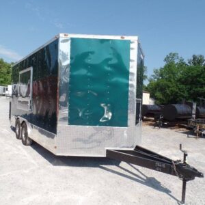 8.5' x 16' Food Event Concession Emerald Green Trailer With Appliances