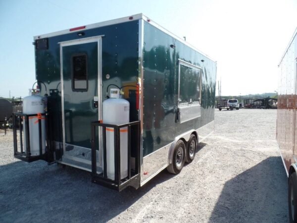 8.5' x 16' Food Event Concession Emerald Green Trailer With Appliances - Image 8