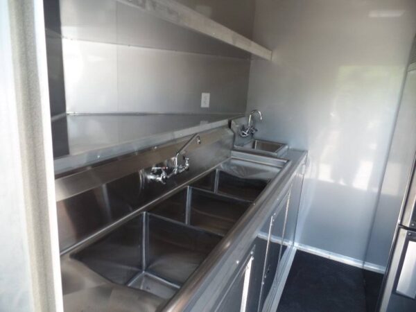 8.5' x 16' Food Event Concession Emerald Green Trailer With Appliances - Image 31