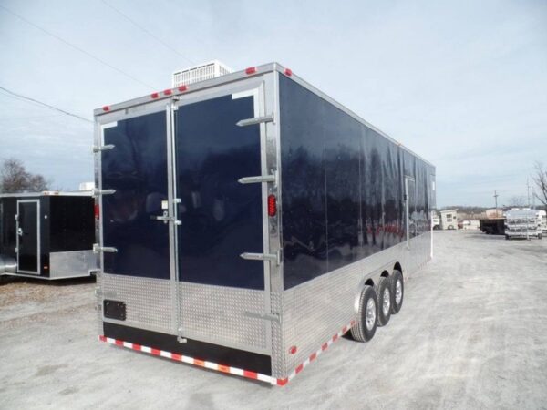 Enclosed Trailer 8.5 X 36 Indigo Blue Gooseneck Motorcycle Hauler Storage - Image 10