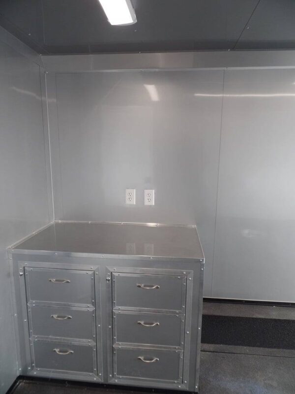 8.5x36 Silver Frost Enclosed Equipment Hauler Trailer - Image 15