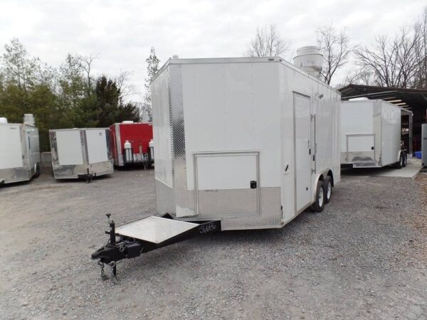 8.5' x 16' Concession Food Trailer White Event Catering - Image 8