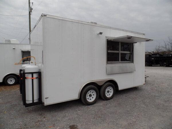 8.5' x 16' Concession Food Trailer White Event Catering - Image 10