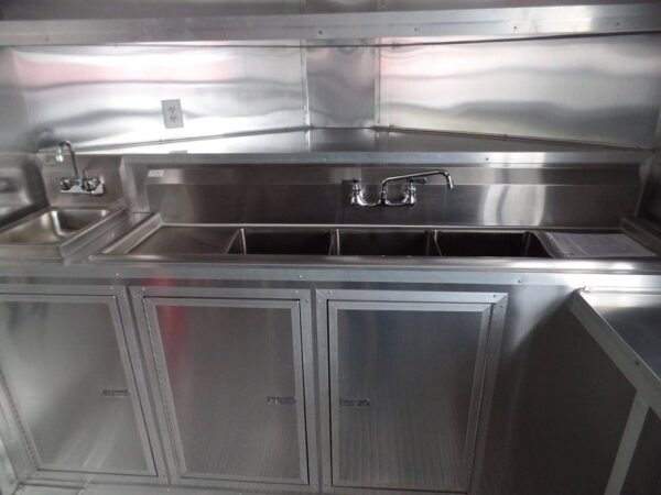 8.5' x 16' Concession Food Trailer White Event Catering - Image 3
