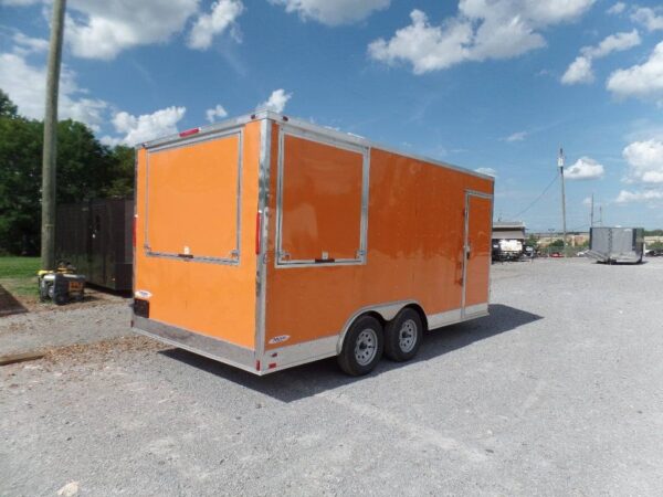 8.5' x 16' Orange Ticket Booth Custom Enclosed Trailer - Image 22