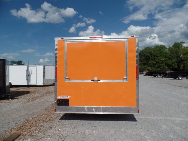 8.5' x 16' Orange Ticket Booth Custom Enclosed Trailer - Image 12
