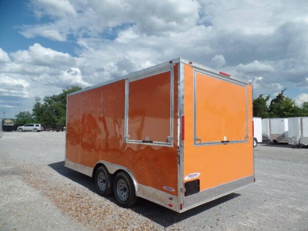 8.5' x 16' Orange Ticket Booth Custom Enclosed Trailer - Image 18