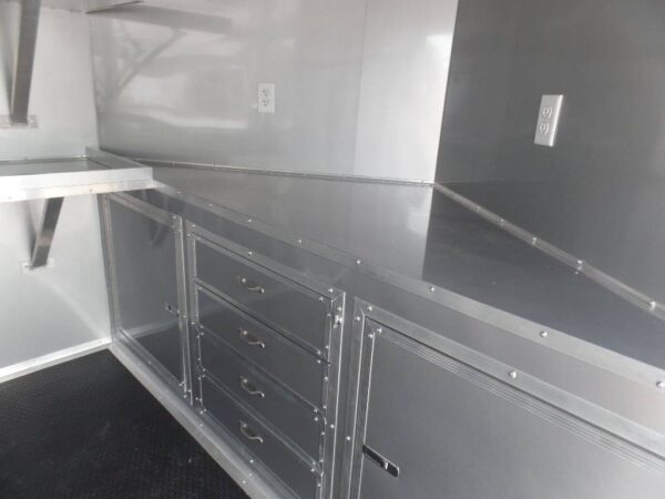 8.5' x 16' Orange Ticket Booth Custom Enclosed Trailer - Image 21