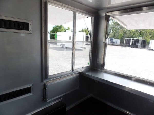 8.5' x 16' Orange Ticket Booth Custom Enclosed Trailer - Image 16