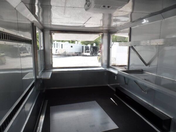 8.5' x 16' Orange Ticket Booth Custom Enclosed Trailer - Image 4