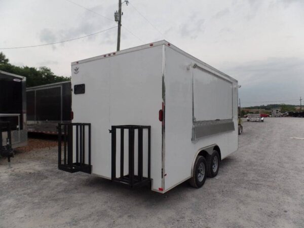8.5' x 16' Concession Food Trailer White Event Catering - Image 19
